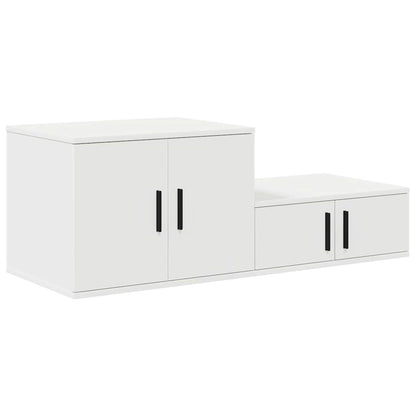 vidaXL Storage Cabinet 2 pcs White 108 x 41 x 40 cm Engineered Wood 5