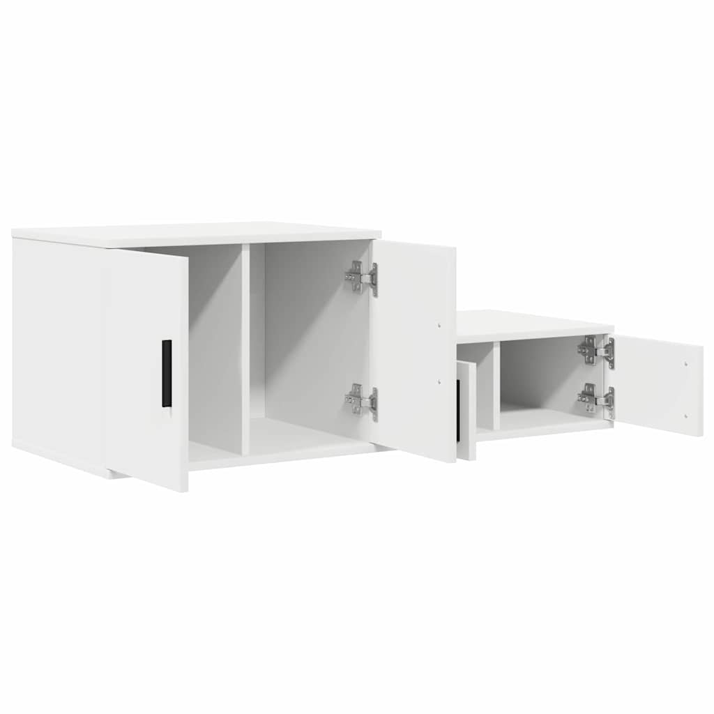 vidaXL Storage Cabinet 2 pcs White 108 x 41 x 40 cm Engineered Wood 6
