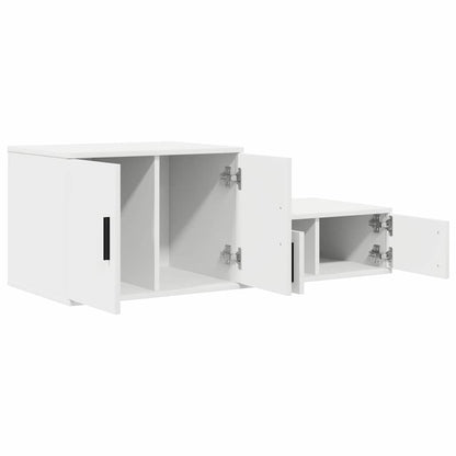 vidaXL Storage Cabinet 2 pcs White 108 x 41 x 40 cm Engineered Wood 6
