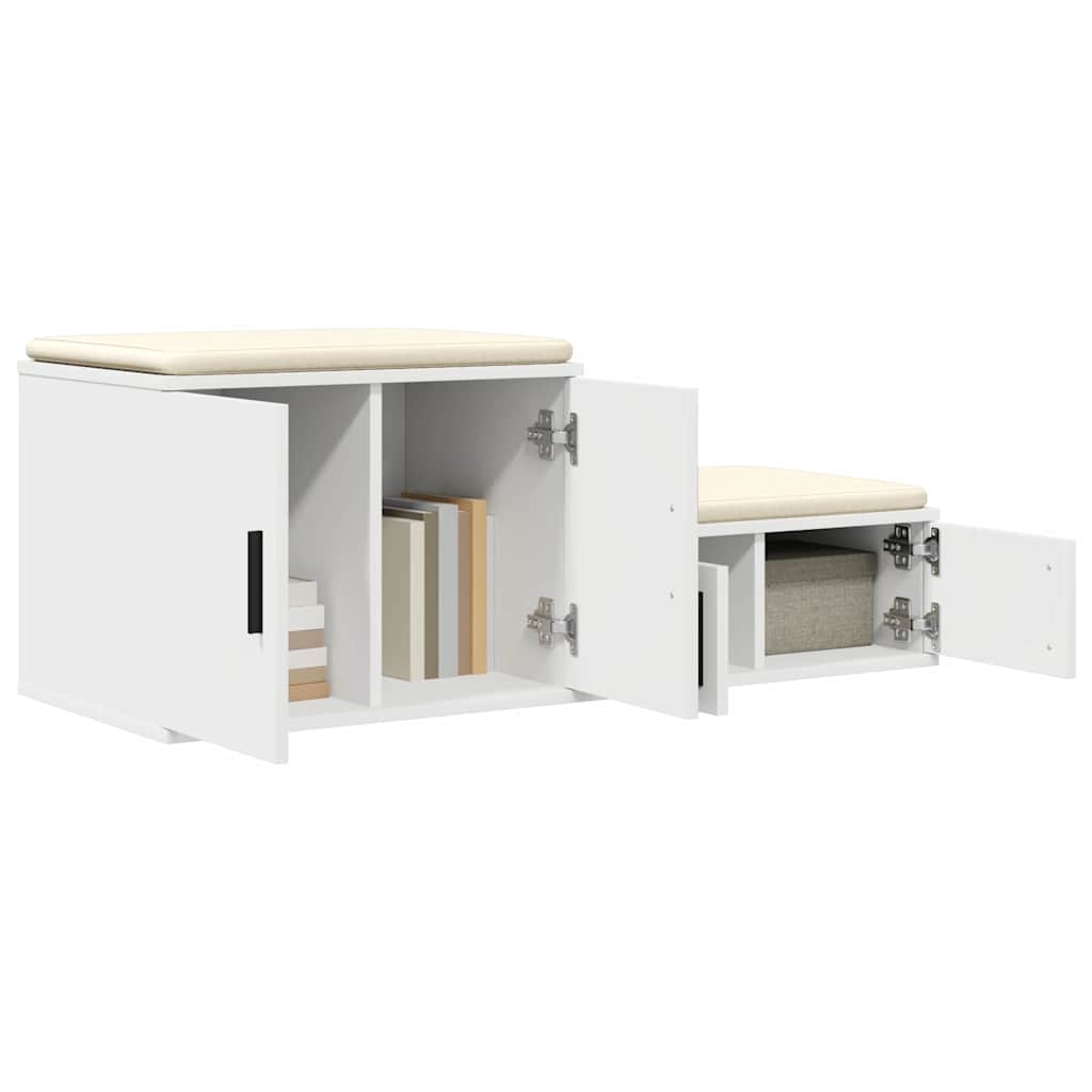 vidaXL Storage Cabinet 2 pcs White 108 x 41 x 40 cm Engineered Wood 3