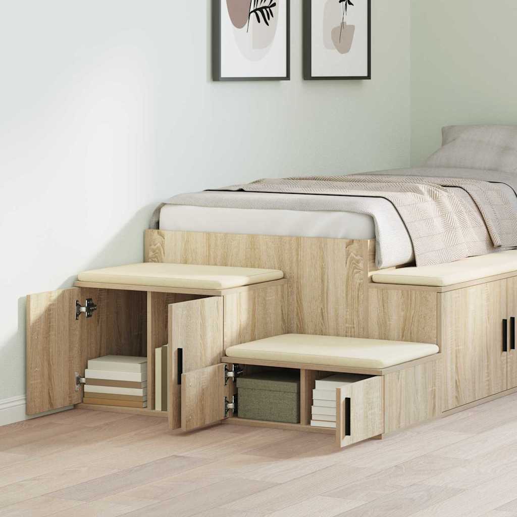 vidaXL Storage Cabinet 2 pcs Sonoma Oak 108 x 41 x 40 cm 4