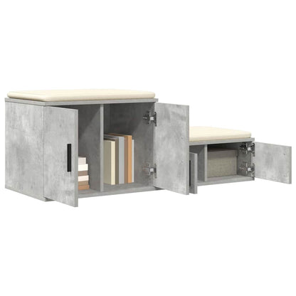 vidaXL Storage Cabinet 2 pcs Concrete Grey 108 x 41 x 40 cm 3