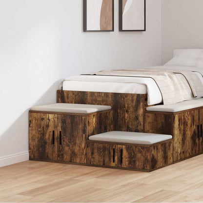 vidaXL Storage Cabinet 2 pcs Smoked Oak 108 x 41 x 40 cm 1
