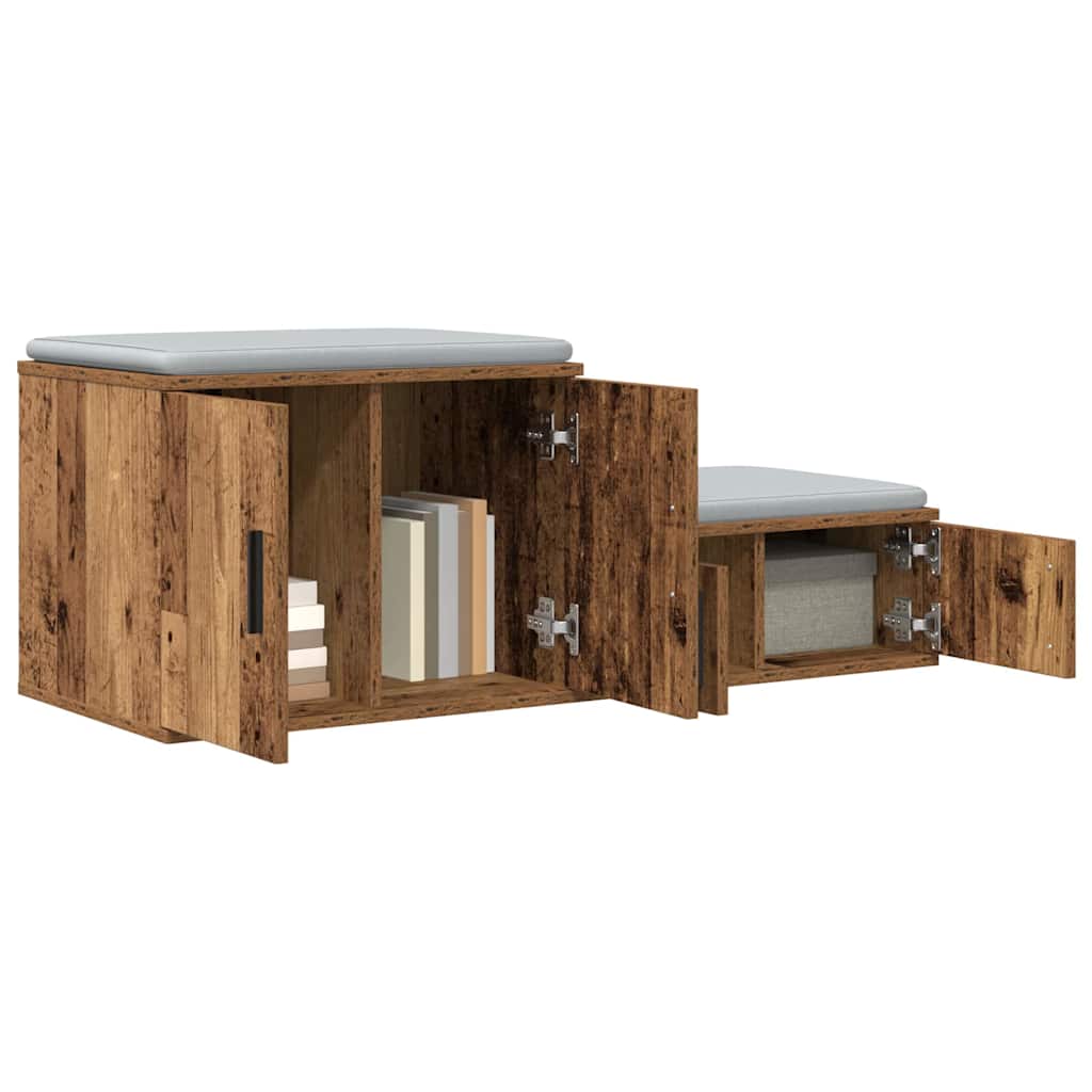 vidaXL Storage Cabinet 2 pcs Old Wood 108 x 41 x 40 cm Engineered Wood 3