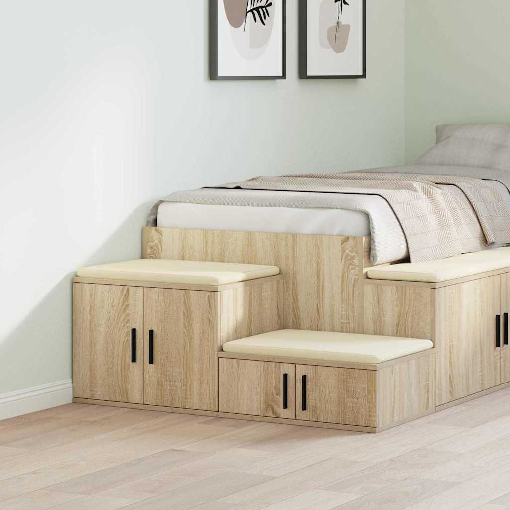 vidaXL Storage Cabinet 2 pcs Sonoma Oak 103 x 41 x 40 cm 1