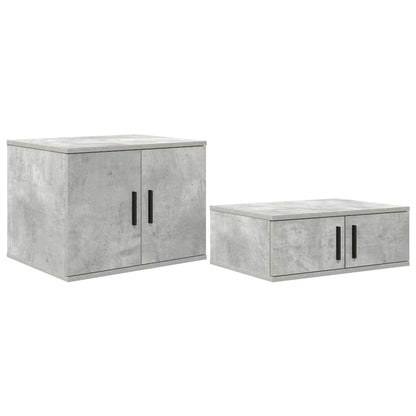 vidaXL Storage Cabinet 2 pcs Concrete Grey 103 x 41 x 40 cm 2