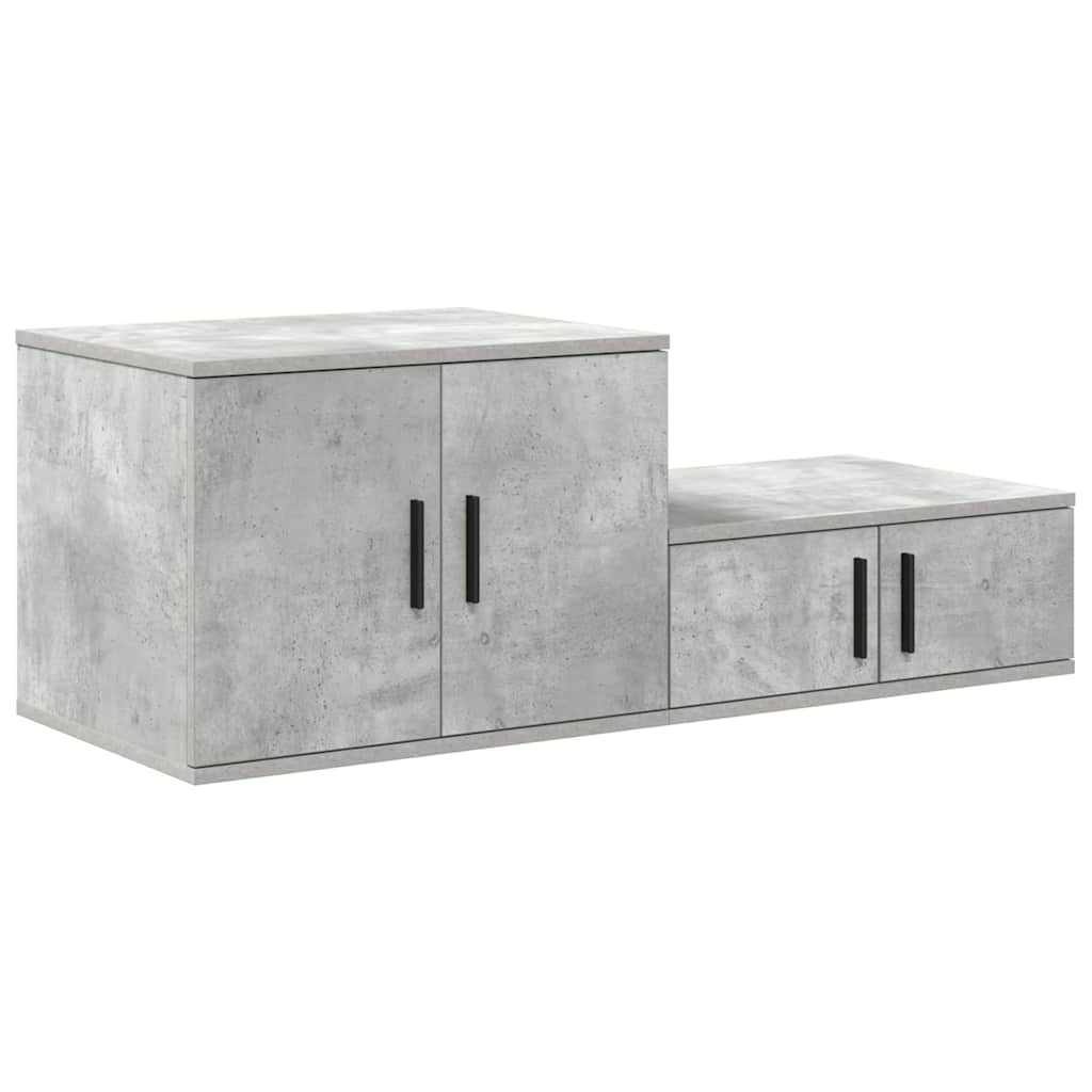 vidaXL Storage Cabinet 2 pcs Concrete Grey 103 x 41 x 40 cm 5