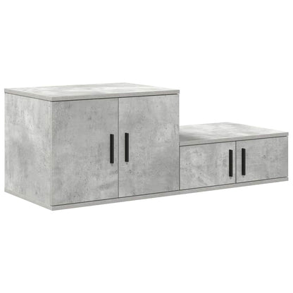 vidaXL Storage Cabinet 2 pcs Concrete Grey 103 x 41 x 40 cm 5