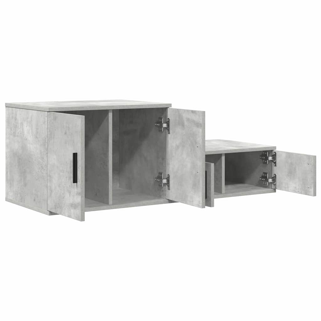 vidaXL Storage Cabinet 2 pcs Concrete Grey 103 x 41 x 40 cm 6