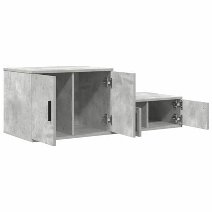 vidaXL Storage Cabinet 2 pcs Concrete Grey 103 x 41 x 40 cm 6