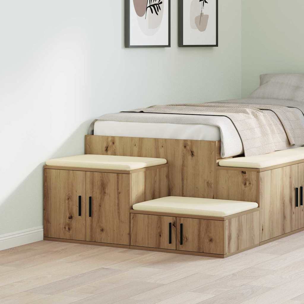 vidaXL Storage Cabinet 2 pcs Artisan Oak 103 x 41 x 40 cm 1