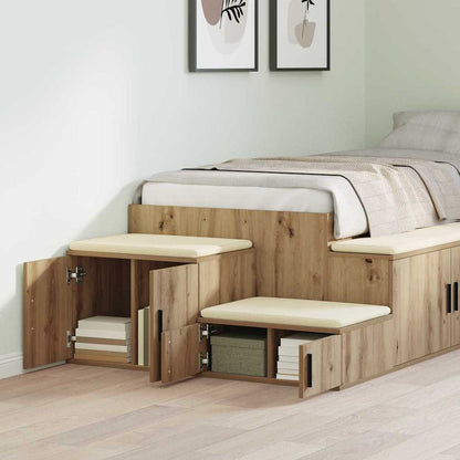 vidaXL Storage Cabinet 2 pcs Artisan Oak 103 x 41 x 40 cm 4