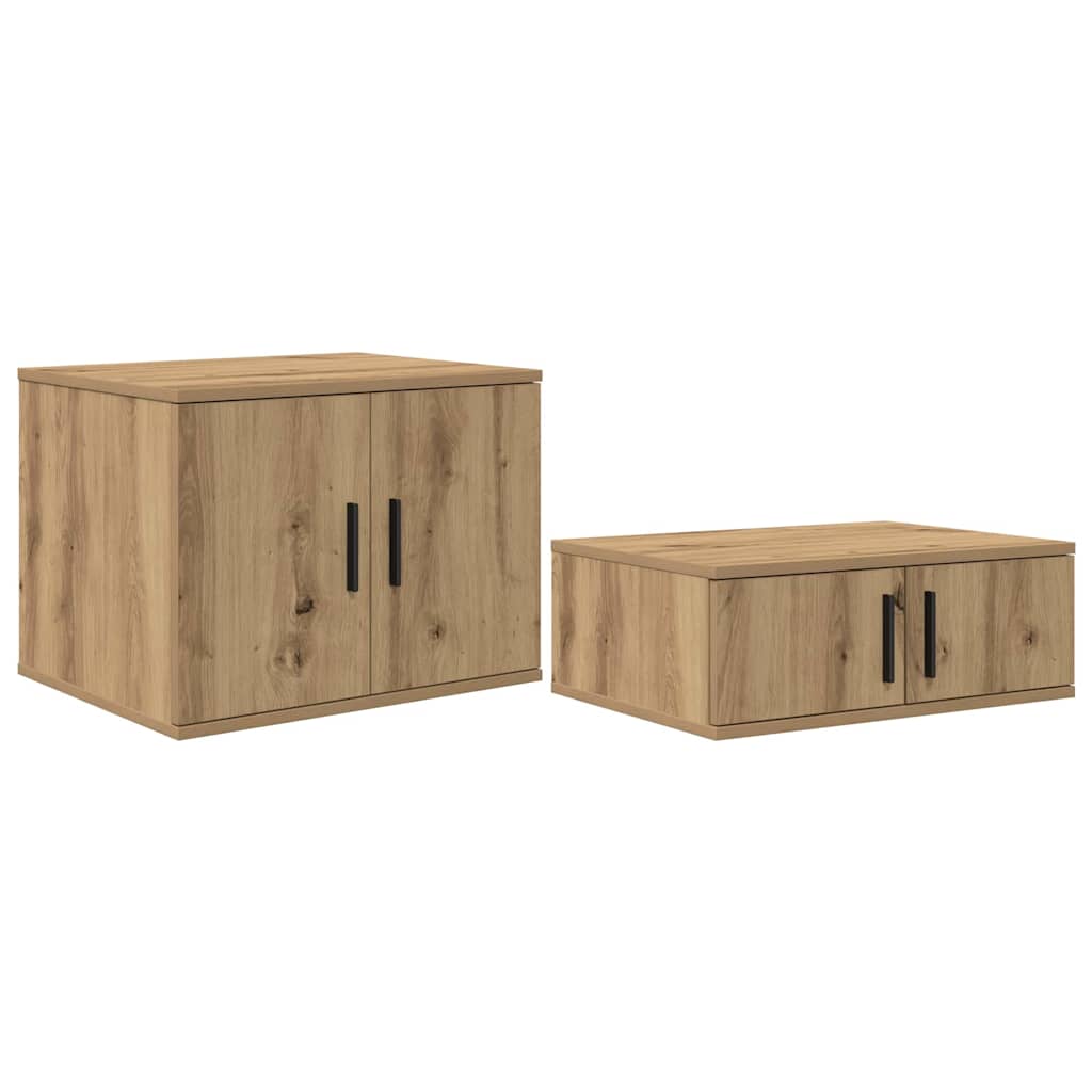 vidaXL Storage Cabinet 2 pcs Artisan Oak 103 x 41 x 40 cm 2
