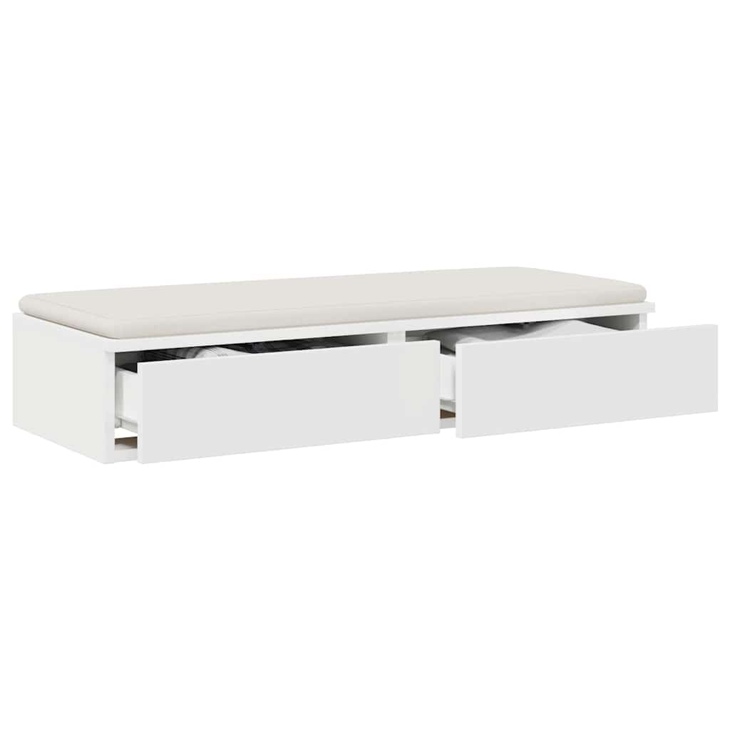vidaXL Bed Drawers White 100 x 36.5 x 16.5 cm Engineered Wood 3