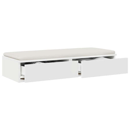 vidaXL Bed Drawers White 100 x 36.5 x 16.5 cm Engineered Wood 3