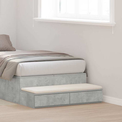 vidaXL Bed Drawers Concrete Grey 100 x 36.5 x 16.5 cm Engineered Wood 1