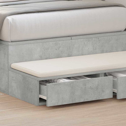 vidaXL Bed Drawers Concrete Grey 100 x 36.5 x 16.5 cm Engineered Wood 4