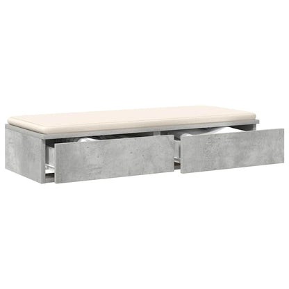 vidaXL Bed Drawers Concrete Grey 100 x 36.5 x 16.5 cm Engineered Wood 3