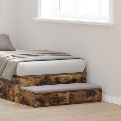 vidaXL Bed Drawers Smoked Oak 100 x 36.5 x 16.5 cm Engineered Wood 1
