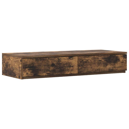 vidaXL Bed Drawers Smoked Oak 100 x 36.5 x 16.5 cm Engineered Wood 2
