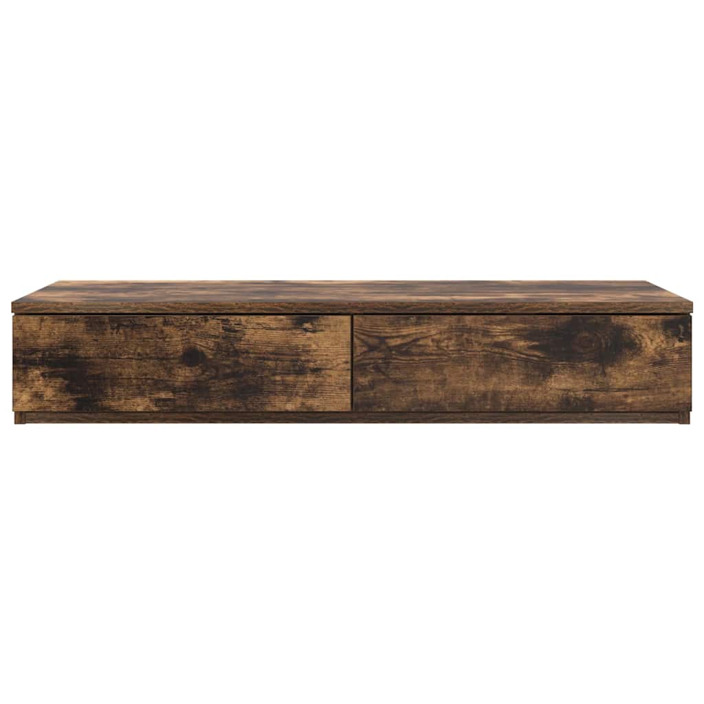 vidaXL Bed Drawers Smoked Oak 100 x 36.5 x 16.5 cm Engineered Wood 6