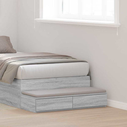 vidaXL Bed Drawers Grey Sonoma 100 x 36.5 x 16.5 cm Engineered Wood 1