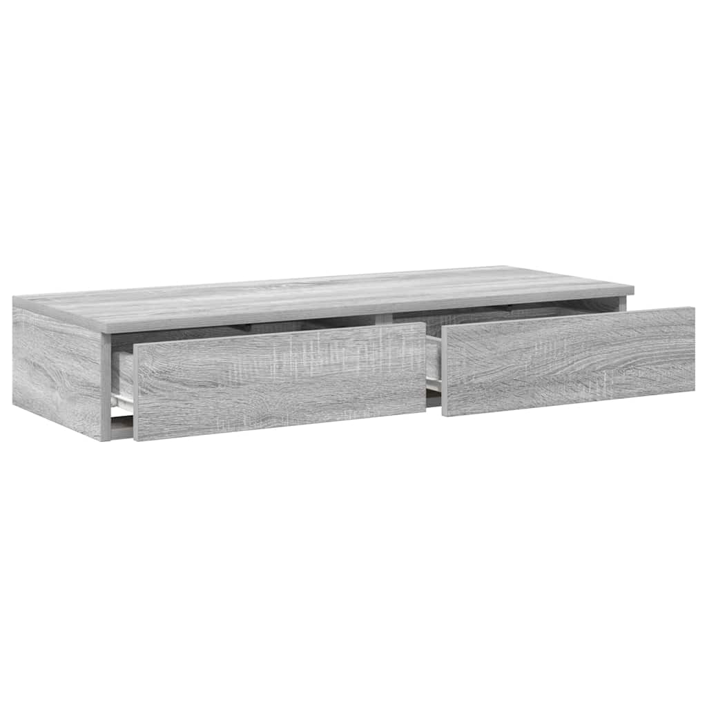 vidaXL Bed Drawers Grey Sonoma 100 x 36.5 x 16.5 cm Engineered Wood 5