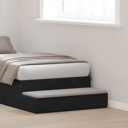 vidaXL Bed Drawers Black Oak 80 x 36.5 x 16.5 cm Engineered Wood 1
