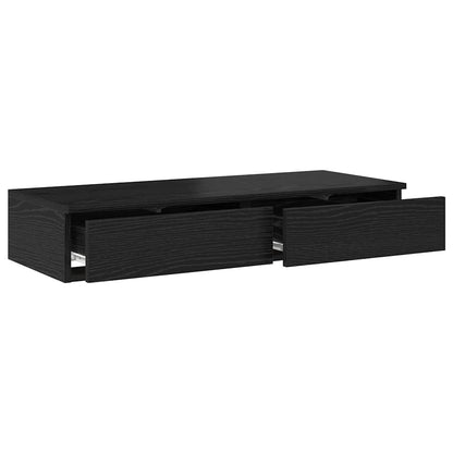 vidaXL Bed Drawers Black Oak 90 x 36.5 x 16.5 cm Engineered Wood 5
