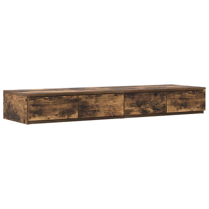 vidaXL Bed Drawers Smoked Oak 120 x 36.5 x 16.5 cm Engineered Wood 2
