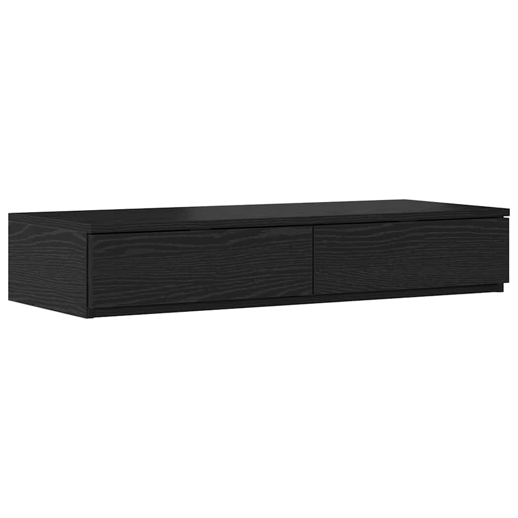 vidaXL Bed Drawers Black Oak 75 x 36.5 x 16.5 cm Engineered Wood 2