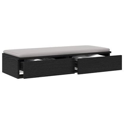 vidaXL Bed Drawers Black Oak 75 x 36.5 x 16.5 cm Engineered Wood 3