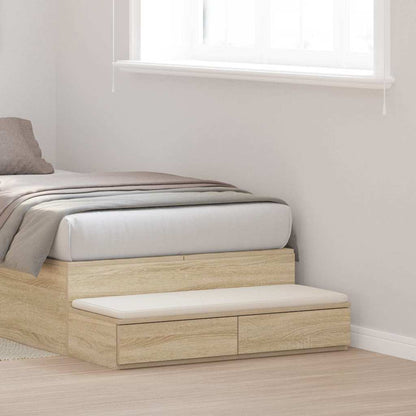 vidaXL Bed Drawers Sonoma Oak 75 x 36.5 x 16.5 cm Engineered Wood 1