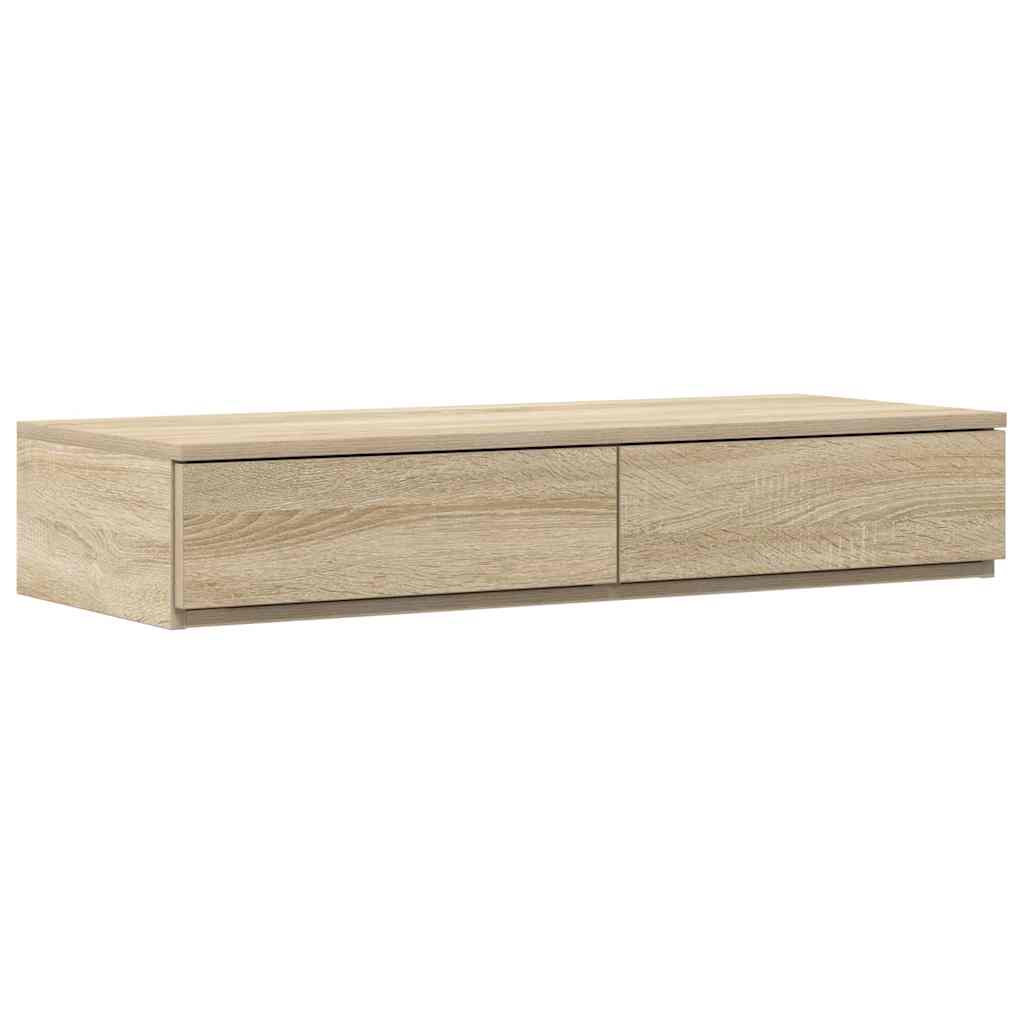vidaXL Bed Drawers Sonoma Oak 75 x 36.5 x 16.5 cm Engineered Wood 2