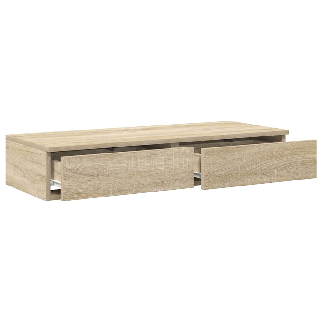 vidaXL Bed Drawers Sonoma Oak 75 x 36.5 x 16.5 cm Engineered Wood 5