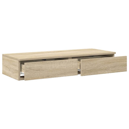 vidaXL Bed Drawers Sonoma Oak 75 x 36.5 x 16.5 cm Engineered Wood 5