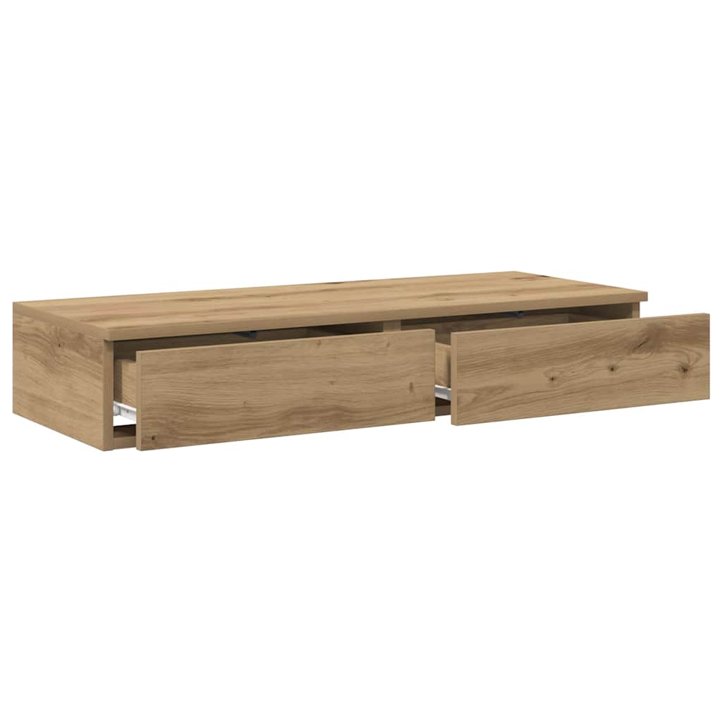 vidaXL Bed Drawers Artisan Oak 75 x 36.5 x 16.5 cm Engineered Wood 5