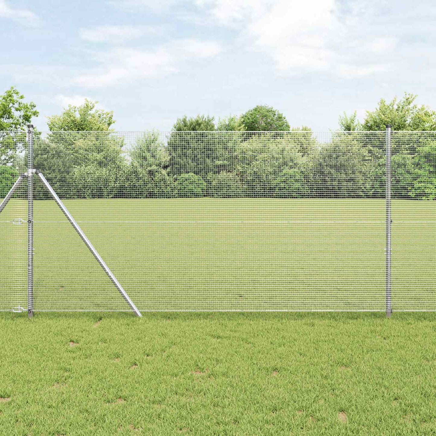 vidaXL Welded Wire Fence 2500 x 120 cm Silver 1