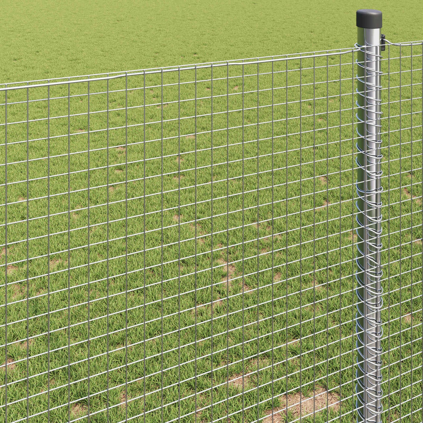 vidaXL Welded Wire Fence 2500 x 140 cm Silver 4