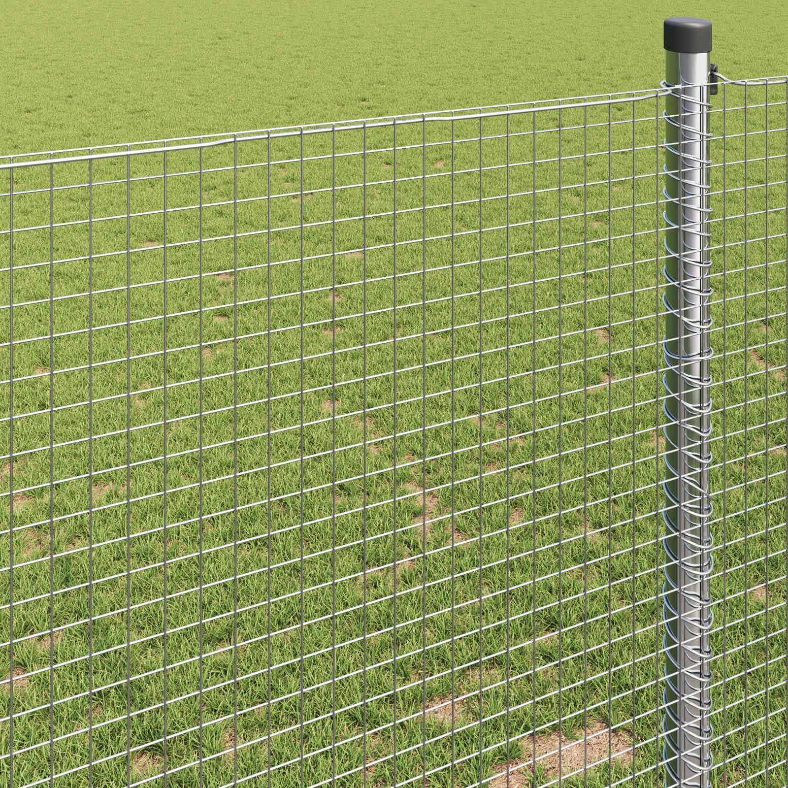 vidaXL Welded Wire Fence 2500 x 140 cm Silver 4