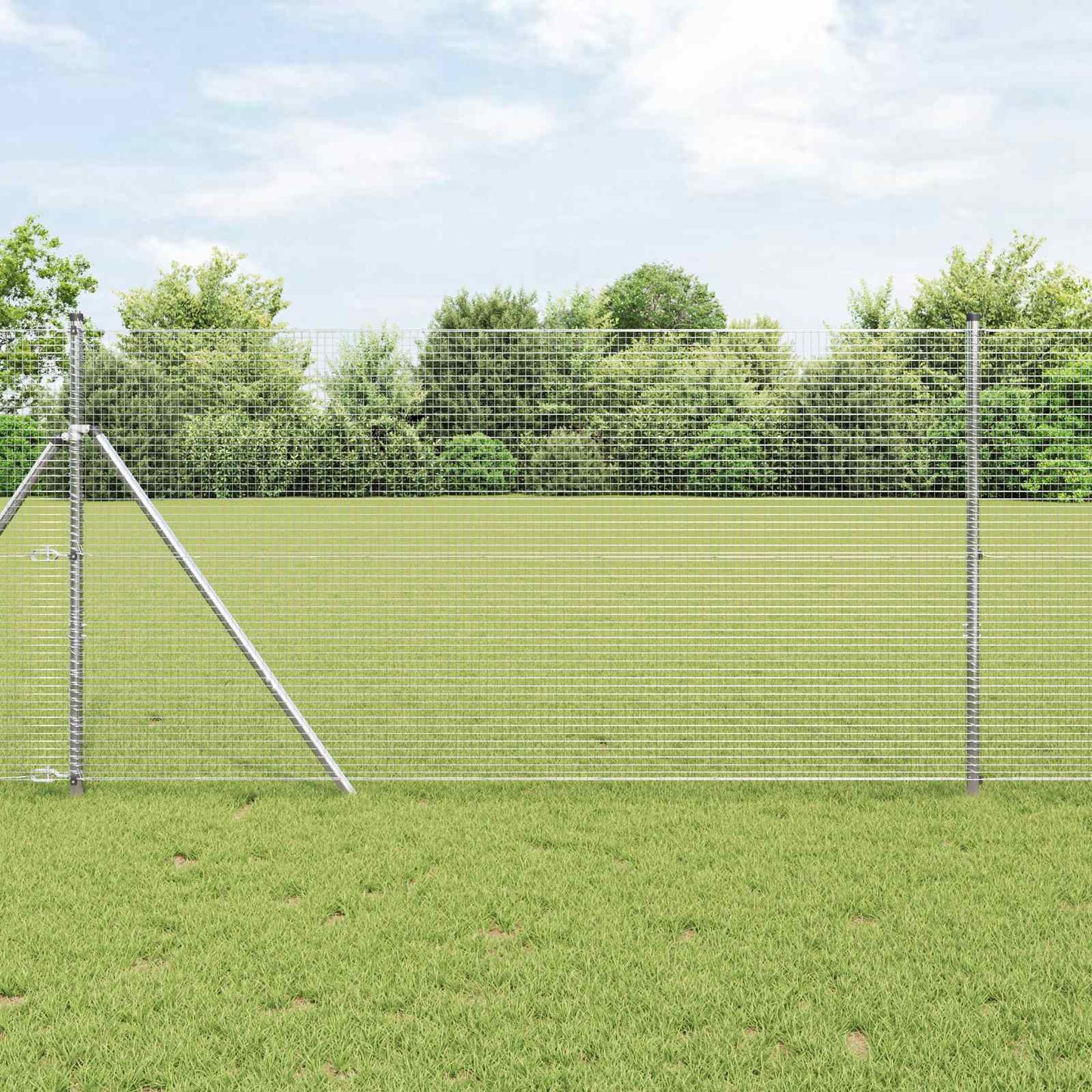 vidaXL Welded Wire Fence 2500 x 140 cm Silver 1