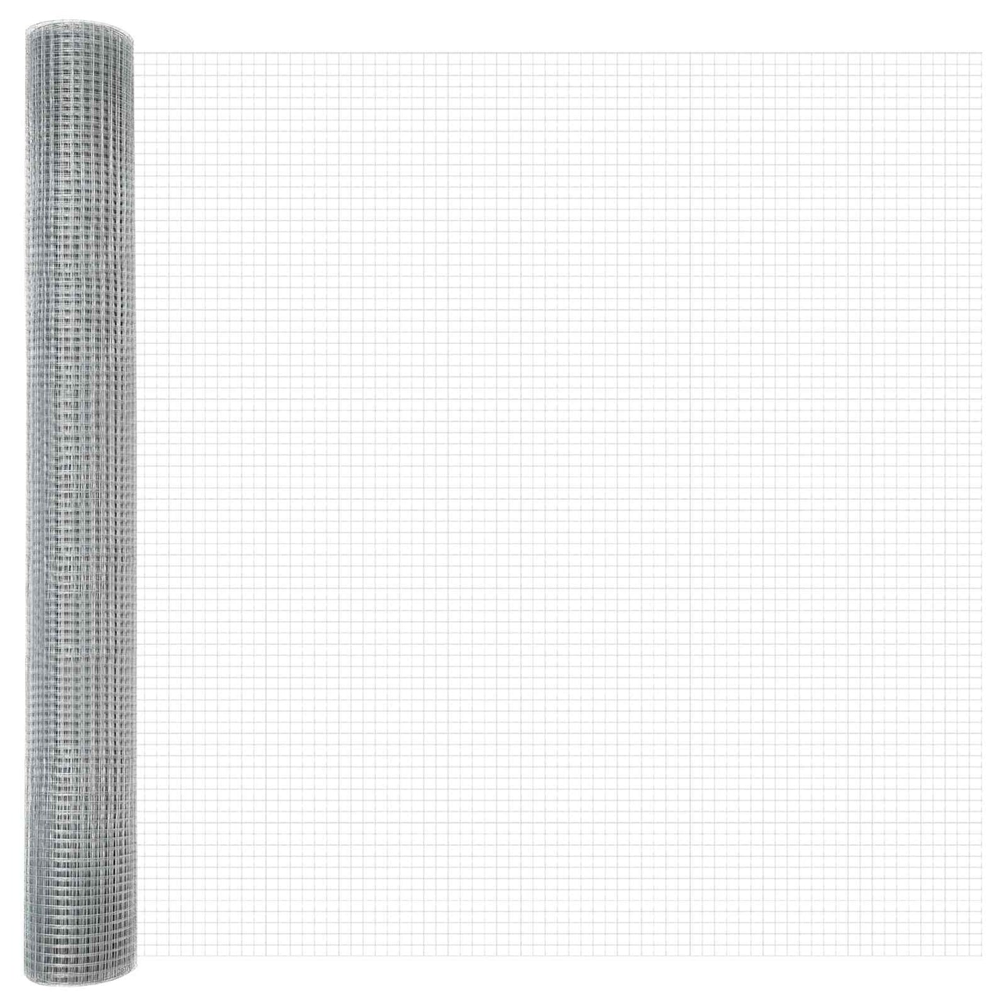 vidaXL Welded Wire Fence 2500 x 140 cm Silver 2