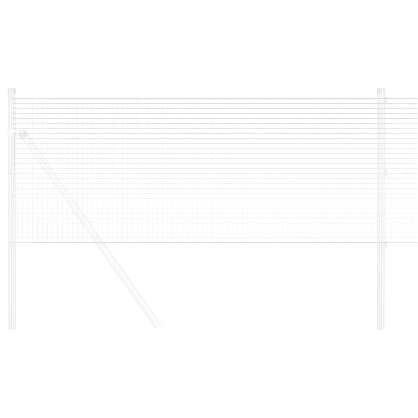 vidaXL Welded Wire Fence 2500 x 140 cm Silver 3