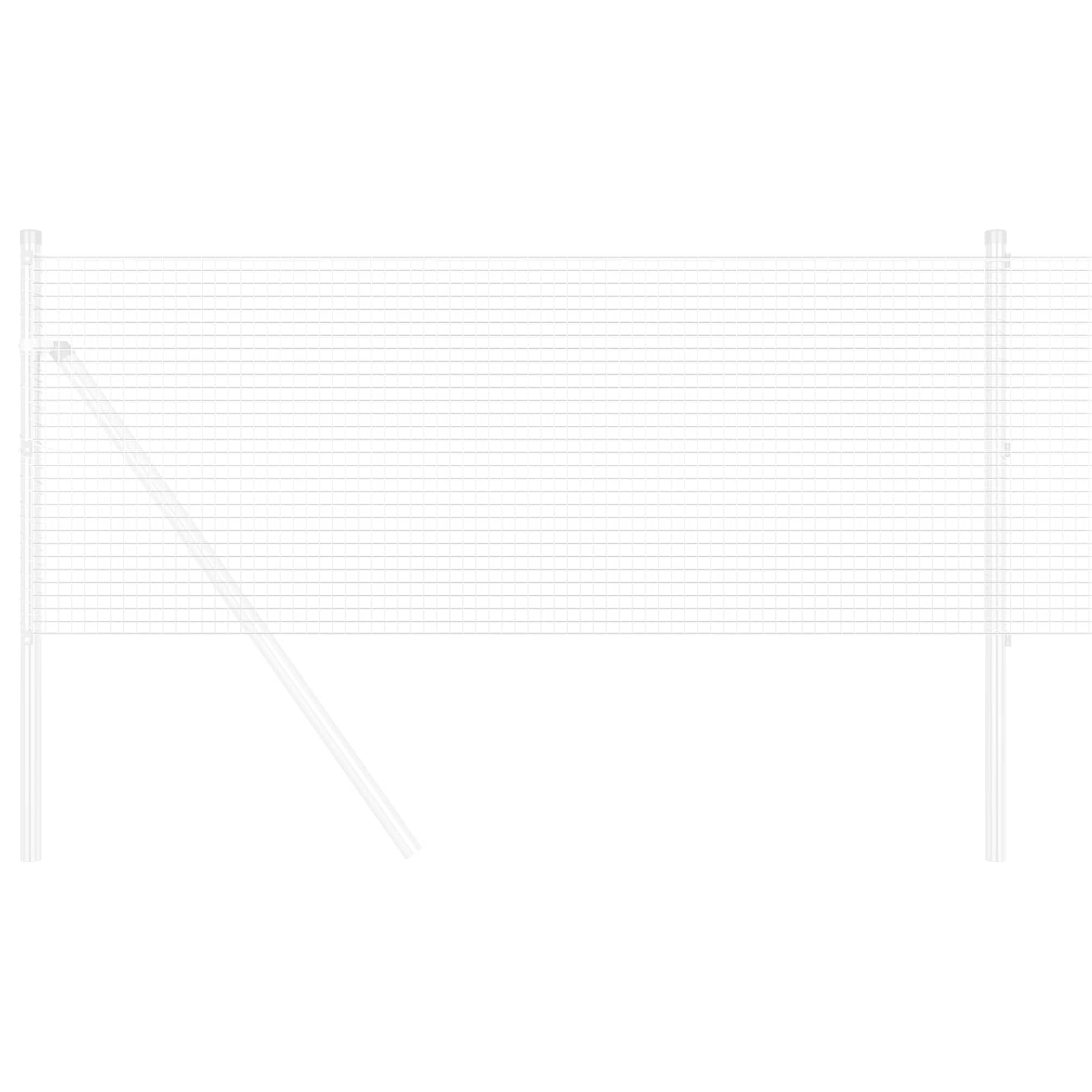 vidaXL Welded Wire Fence 2500 x 140 cm Silver 3