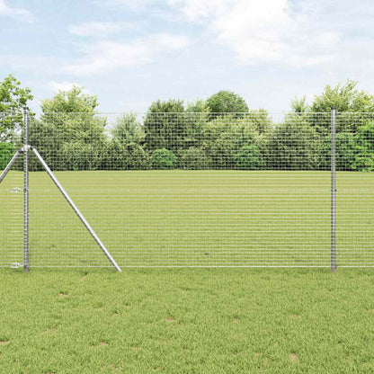 vidaXL Welded Wire Fence 2500 x 140 cm Silver 1