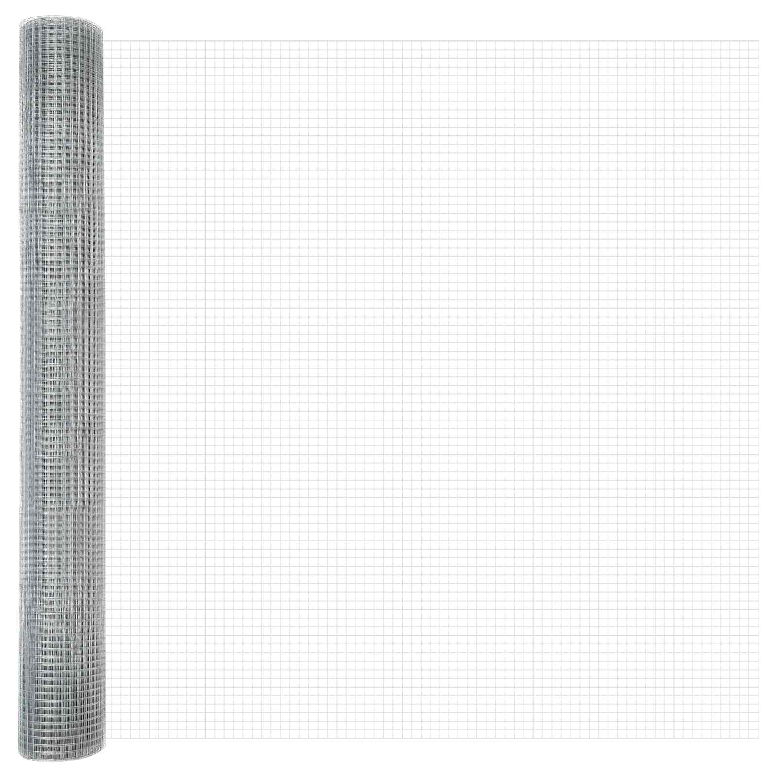 vidaXL Welded Wire Fence 2500 x 140 cm Silver 2