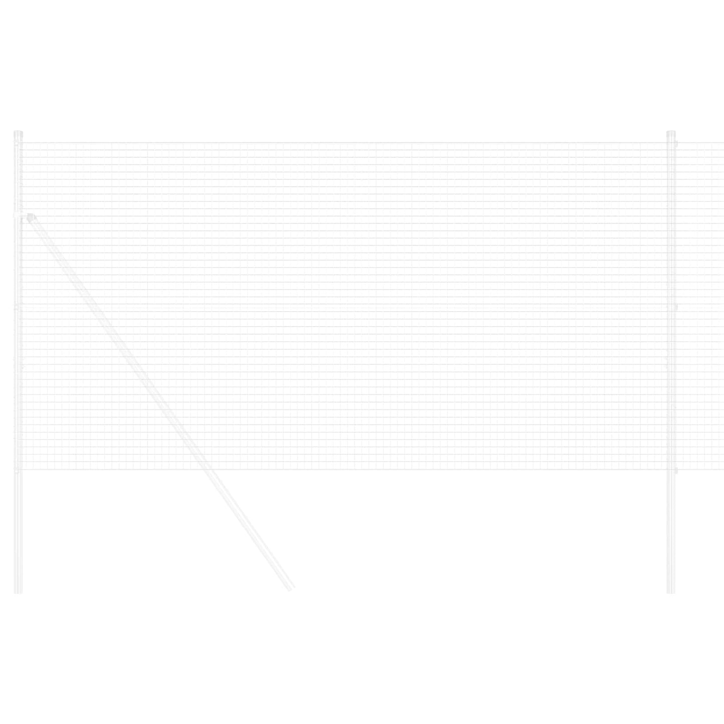 vidaXL Welded Wire Fence 2500 x 140 cm Silver 3