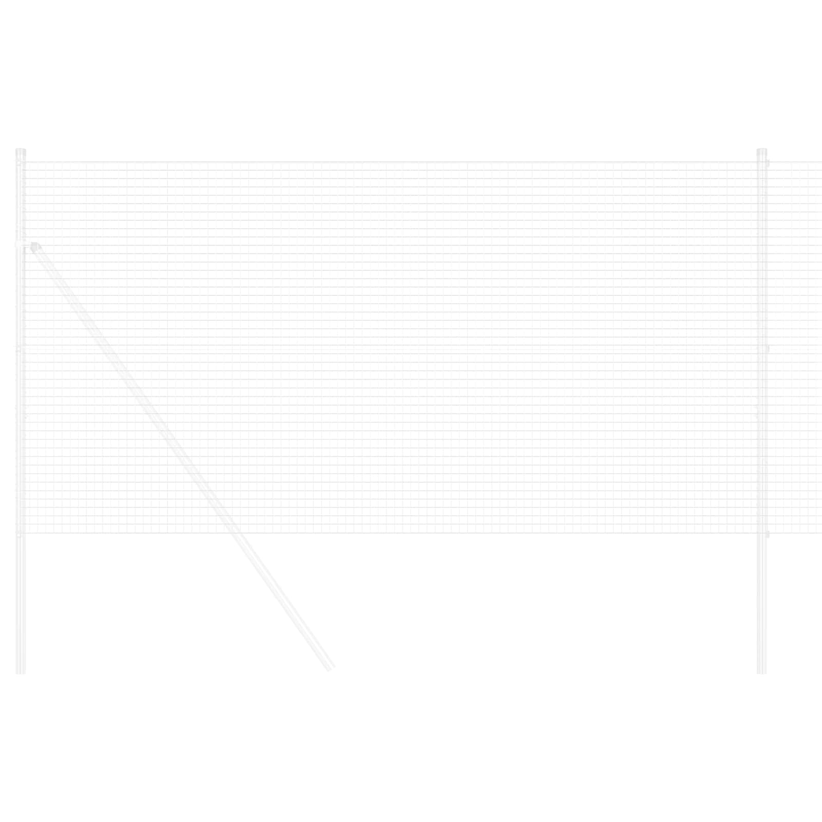 vidaXL Welded Wire Fence 2500 x 140 cm Silver 3