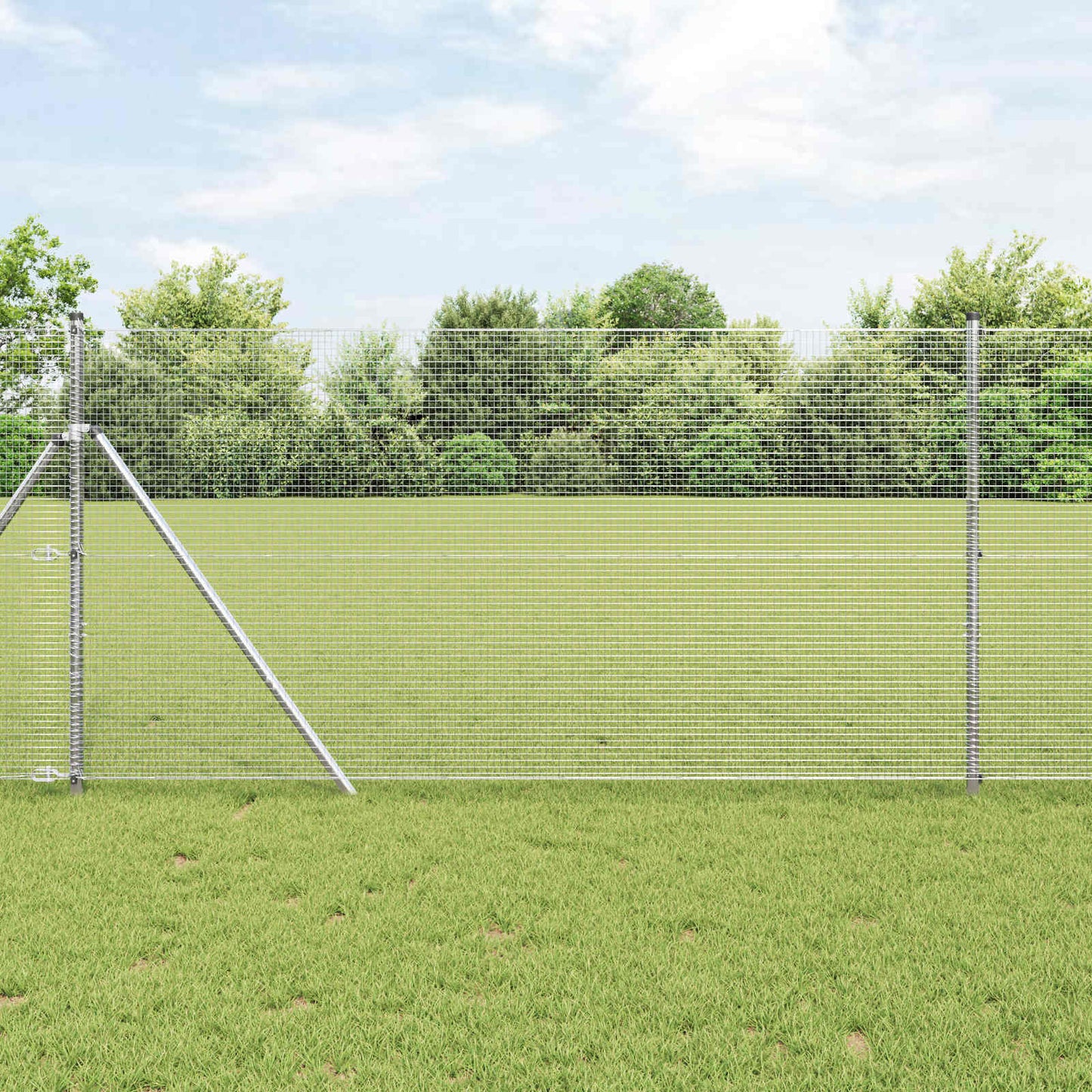 vidaXL Welded Wire Fence 5000 x 100 cm Silver 1