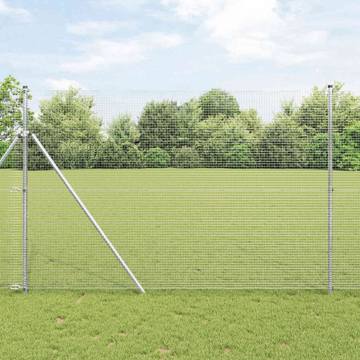 vidaXL Welded Wire Fence 5000 x 100 cm Silver Length 19 mm 50 x 1 m – 100 x 1 m